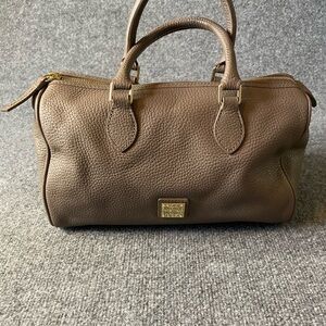 Dooney & Bourke Tan Leather Satchel with Classic Shape